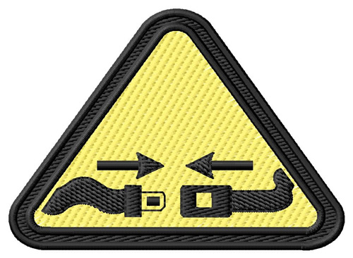 Buckle Up Sign Machine Embroidery Design