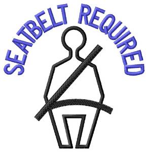 Picture of Seatbelt Required Machine Embroidery Design