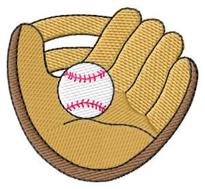 Picture of Ball And Glove Machine Embroidery Design