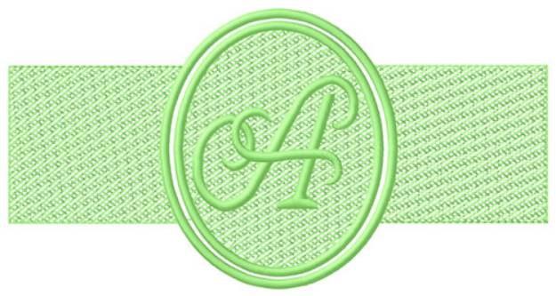 Picture of Embossed Letter A Machine Embroidery Design