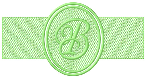 Embossed Letter B Machine Embroidery Design