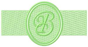 Picture of Embossed Letter B Machine Embroidery Design