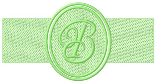 Picture of Embossed Letter B Machine Embroidery Design