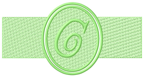 Embossed Letter C Machine Embroidery Design