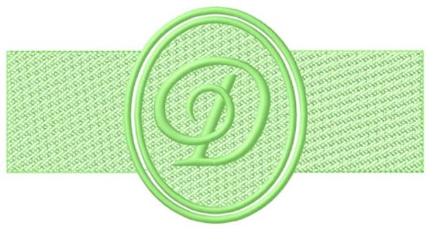 Picture of Embossed Letter D Machine Embroidery Design
