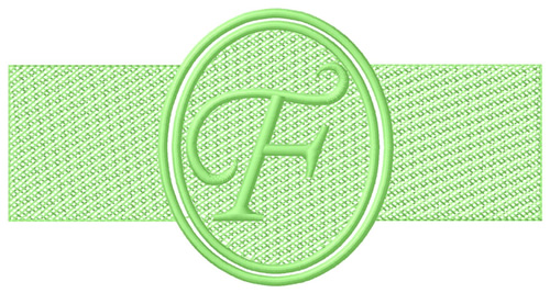Embossed Letter F Machine Embroidery Design