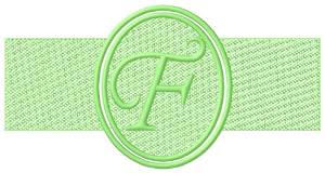Picture of Embossed Letter F Machine Embroidery Design
