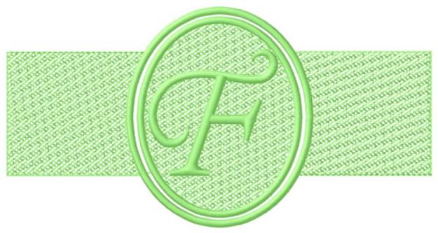 Picture of Embossed Letter F Machine Embroidery Design