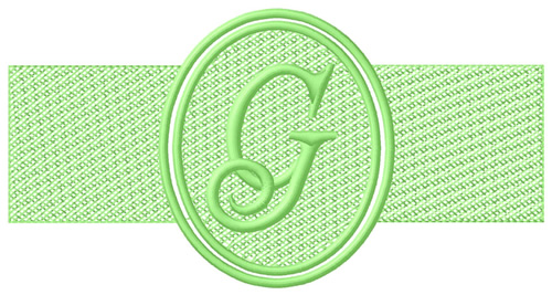 Embossed Letter G Machine Embroidery Design