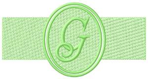 Picture of Embossed Letter G Machine Embroidery Design
