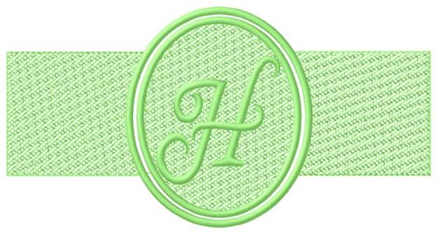 Picture of Embossed Letter H Machine Embroidery Design