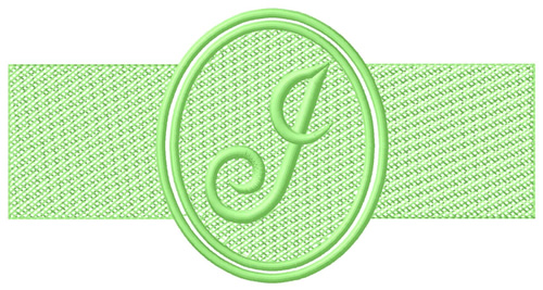 Embossed Letter I Machine Embroidery Design