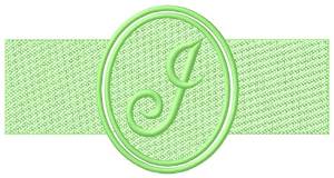 Picture of Embossed Letter I Machine Embroidery Design