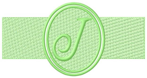 Picture of Embossed Letter J Machine Embroidery Design