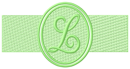 Embossed Letter L Machine Embroidery Design