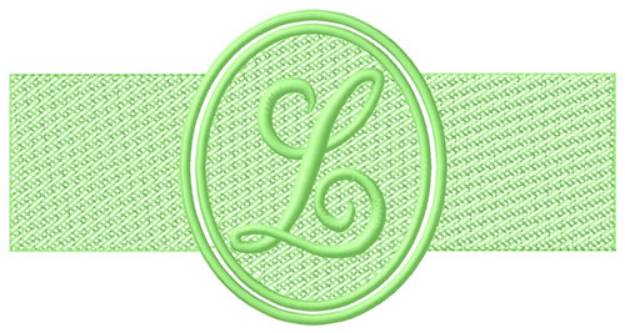 Picture of Embossed Letter L Machine Embroidery Design