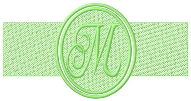 Picture of Embossed Letter M Machine Embroidery Design