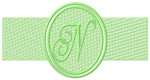 Embossed Letter N Machine Embroidery Design
