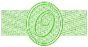 Picture of Embossed Letter O Machine Embroidery Design