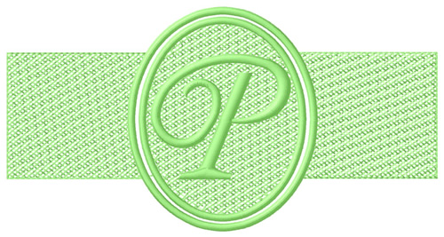 Embossed Letter P Machine Embroidery Design