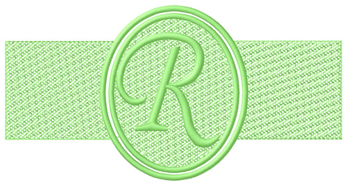 Embossed Letter R Machine Embroidery Design