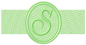 Picture of Embossed Letter S Machine Embroidery Design