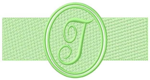 Picture of Embossed Letter T Machine Embroidery Design