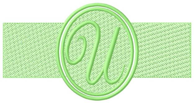 Picture of Embossed Letter U Machine Embroidery Design