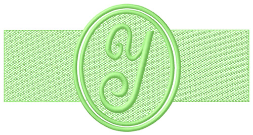 Embossed Letter Y Machine Embroidery Design