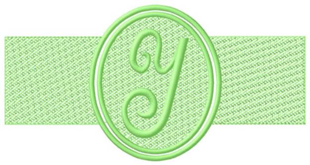 Picture of Embossed Letter Y Machine Embroidery Design