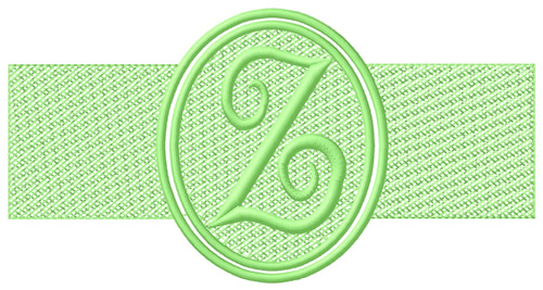 Embossed Letter Z Machine Embroidery Design