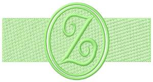 Picture of Embossed Letter Z Machine Embroidery Design