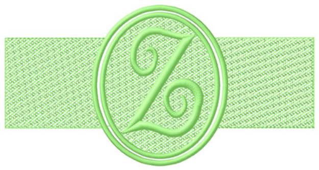 Picture of Embossed Letter Z Machine Embroidery Design