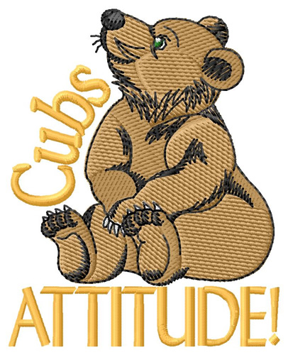Cubs Attitude Machine Embroidery Design
