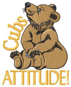 Picture of Cubs Attitude Machine Embroidery Design