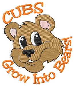 Picture of Cubs Grow Machine Embroidery Design