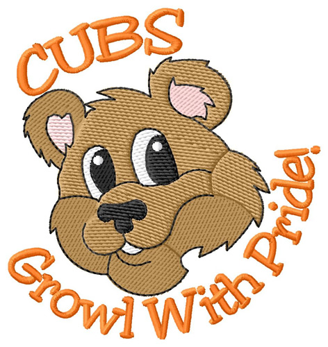Cubs Growl With Pride Machine Embroidery Design