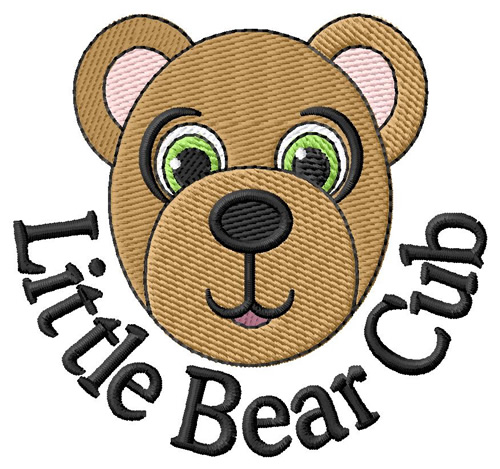 Little Bear Cub Machine Embroidery Design