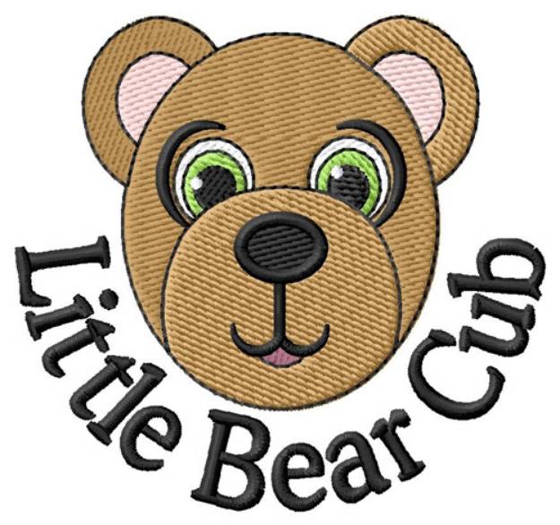 Picture of Little Bear Cub Machine Embroidery Design