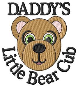 Picture of Daddys Little Cub Machine Embroidery Design