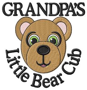 Picture of Grandpas Little Cub Machine Embroidery Design