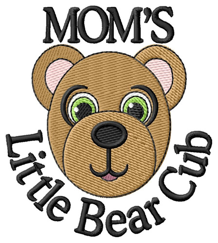 Moms Little Cub Machine Embroidery Design