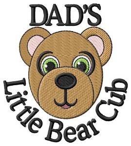 Picture of Dads Little Cub Machine Embroidery Design