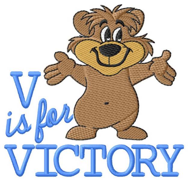 Picture of V is for Victory Machine Embroidery Design