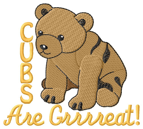 Cubs Are Great Machine Embroidery Design