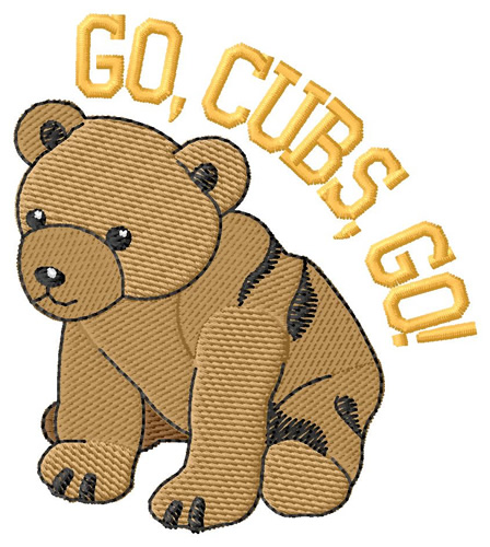 Go Cubs Go Machine Embroidery Design