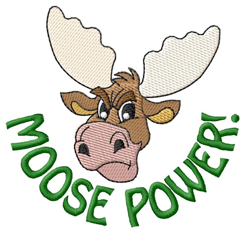 Moose Power Machine Embroidery Design