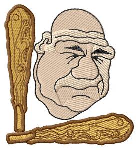 Picture of Head and Clubs Machine Embroidery Design