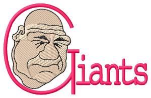 Picture of Giants Machine Embroidery Design