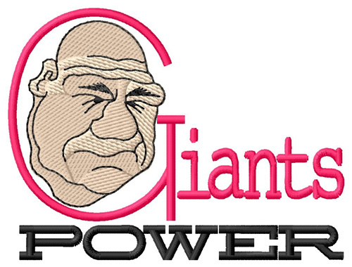 Giants Power Machine Embroidery Design